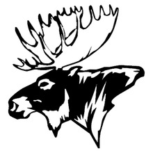14.5*15.2CM Moose Head Bow Car Stickers Hunting Car Styling Motorcycle Decal Accessories Black/Silver C9-2159 2024 - buy cheap