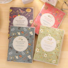 Bloc de notas con diseño de flores y pájaros para niños, libreta bonita con 1 Kawaii Coreano, material de papelería Kawaii, suministros escolares, regalo para niños 2024 - compra barato
