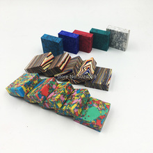 7 tipos cor turquesa artificial diy cabo de faca material para artesanato 30x30x10mm 1 peça 2024 - compre barato
