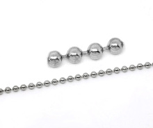DoreenBeads Silver Color Smooth Ball Chains Findings 2.4mm 10M (B10826), yiwu 2024 - buy cheap