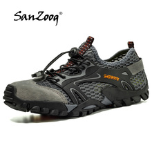 Sanzoog летняя уличная туристическая обувь для мужчин треккинг противоскользящая скалолазание горные Трекинговые тропы большой размер 2024 - купить недорого