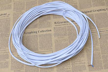 10 м/лот белый пластик ПВХ 2*0,75 мм настольная лампа провод ПВХ пластиковый Электрический шнур винтажный Эдисон подвесной светильник кабель шнур питания 2024 - купить недорого