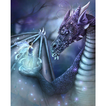 Эльф и алмазная вышивка дракона diy Алмазная картина мозаика Алмазная картина 3d Вышивка крестом алмазные картины H219 2024 - купить недорого
