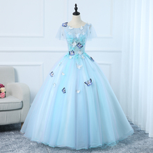 Новое длинное кружевное платье небесно-голубого цвета для девушек и женщин; платье принцессы для подружки невесты; платье для вечеринки 2024 - купить недорого
