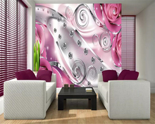 Beibehang papel de parede painel rosa diamante linha fotografia fundo moderna arte europa mural para sala de estar pintura grande 2024 - compre barato