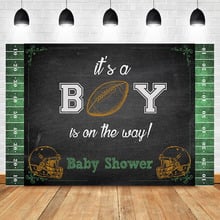 NeoBack Football Field Baby Shower Backdrop Football Theme Party Banner Decoration Photography Background Photo Booth 2024 - buy cheap