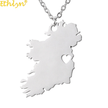 Ethlyn High Quality Custom Silver Globe Ireland Map Stainless Steel Necklace Meaningful Pendant  Irishman Gifts P156 2024 - buy cheap