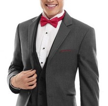 3 pieces (jacket + pants + vest) gray classic men's slim fit men's suit wedding groom party dinner fashion dress business dress 2024 - buy cheap