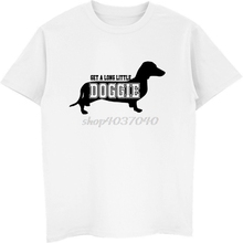Camiseta da moda masculina de manga curta, camiseta estampada fofa de cão pequeno, tecido hip hop, harajuku streetwear 2024 - compre barato
