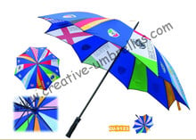 Free shipping by sea,14mm metal shaft and double fluted ribs,manual golf umbrella,anti-rust,advertising gift promotion umbrella 2024 - buy cheap