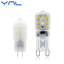 YNL Lamparas LED Lamp G4 G9 220V DC 12V 2W 3W Corn Bulb SMD2835 Lampada LED G4 G9 Clear/Milky Cover spotlight Chandelier 2024 - buy cheap