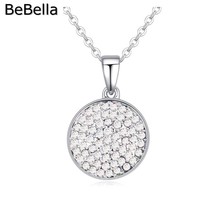 BeBella 4 colors  Trendy Pendant  Round  Crystal Necklaces Made With Czech crystal for women gift 2024 - buy cheap