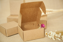 Caja de papel Kraft marrón para dulces/Alimentos/boda/joyería, embalaje de caja de regalo, almacenamiento de collares Diy, 11x11x4cm, 20 Uds. 2024 - compra barato