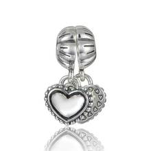 Pingente prata irmã 925, adornos de prata esterlina femininos coração contas pandora original joia pulseira flor 2024 - compre barato