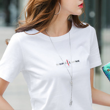 Plus Size Summer T Shirt Women Top Short Sleeve Female T-Shirt Embroidery Cotton Camisetas Verano Mujer 2019 Casual Tshirt Tee 2024 - buy cheap