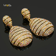 Drop Earring Exquisite Fashion Jewelry Wedding Gold Color Vintage Elegant Statement 2018 New Dangle Earrings For Women 2024 - buy cheap