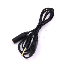 Cabo de extensão para fone de ouvido, cabo auxiliar de 3.5mm macho para 3.5mm fêmea, adaptador m/f audio estéreo com controle de volume e fio de fone de ouvido 2024 - compre barato