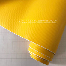 Новейшая яркая желтая виниловая пленка 5d из углеродного волокна, цветная глянцевая виниловая пленка из углеродного волокна, автоматическая обертка, виниловая пленка 2024 - купить недорого