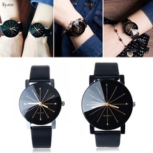 Relógio de pulso de quartzo analógico da forma da data de couro de aço inoxidável dos homens das mulheres 2024 - compre barato