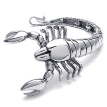 Biker Fashion Cool Design Fancy Heavy Stainless Steel Scorpion Bracelet Bangle Devised For Men's Jewelry 2024 - buy cheap