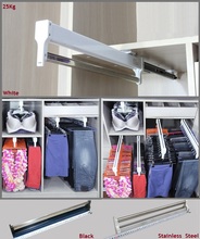 Top mount pull out pull-out Wardrobe closet cloth Jacket hanger hanging rack bar Ball Bearing Slide Heavy Duty 2024 - buy cheap