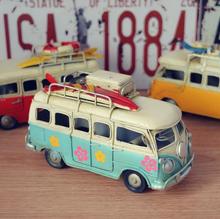 Mini coche de juguete Retro clásico para acampar, autobús, adornos de hierro para el hogar, cafetería, decoraciones de boda, regalos de alta calidad 2024 - compra barato
