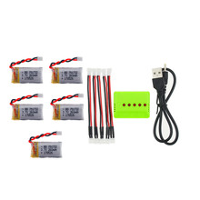 5 pcs 3.7V 260mAh 30C Lipo Battery and X5 Charger for RC H36   E010 Mini RC Quadcopter drone part wholesale 2024 - buy cheap