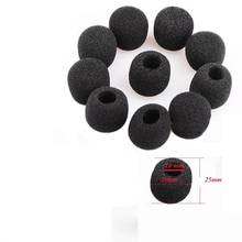 10 Pack Black Mini Microphone microfoon Headset Windscreen Foam Mic Cover 25x10 mm 2024 - buy cheap