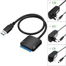Adaptador de Cable USB a Sata, convertidor de Cables USB 3,0 para Samsung Seagate WD, 2,5 pulgadas, 3,5 HDD SSD con adaptador de corriente AC DC 2024 - compra barato