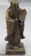 Frete grátis s03105 escultura em bronze popular chinês artesanal produtor ideóloga gloss zi estátua 2024 - compre barato