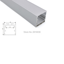 Conjuntos/lote de 100X2M, Canal en U de aluminio Al6063 T6 y carcasa led tipo cuadrado, de aluminio para lámparas de techo empotradas en pared 2024 - compra barato