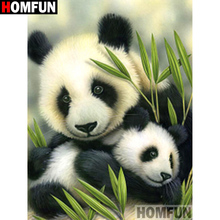 HOMFUN Full Square/Round Drill 5D DIY Diamond Painting "Animal panda" Embroidery Cross Stitch 3D Home Decor Gift A11665 2024 - buy cheap