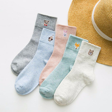 2018 New Fashion Women Socks Cotton 5 Pairs Animal Cute Cartoon Breathable Soft Casual Socks Women 2024 - buy cheap