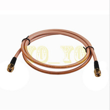 ALLISHOP-Adaptador de cable coaxial en espiral RG400, RP-SMA macho a RP-SMA macho, montaje de 1m 2024 - compra barato