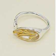 Anéis de prata da cor boêmia flor da glória da manhã, presente para mulheres, bijuterias, anéis antigos de dedo, anéis de noivado 2024 - compre barato