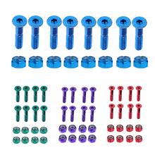 Set of 8 pcs Flat Head Replacement Skateboard Truck Hardware Longboard Mounting Screws Bolts Nuts 2.54 cm / 1'' 2024 - buy cheap