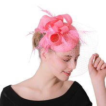 Sombrero de malla con velos y plumas para mujer, sombrero de fiesta de boda, accesorios nupciales para el cabello, 2020 2024 - compra barato