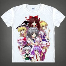 Touhou Project Remilia  Yagokoro Eirin Print T-Shirts Men Women Short Sleeve Tops Saigyouji Yuyuko Casual Funny Summer Tees 2024 - buy cheap