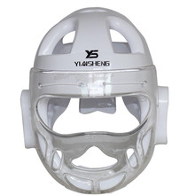 White Adult child Taekwondo Helmet Karate Kickboxing Sanda Head Protection with face mask capacete ITF WTF Training Protector 2024 - купить недорого