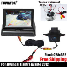 Frete grátis!! Sony ccd chip retrovisor do carro reverso espelho de estacionamento imagem com guia linha câmera para hyundai elantra avante 2012 2024 - compre barato