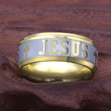 3 цвета религиозный христианский крест Иисуса кольца кольцо из нержавеющей стали 316L для пасхальную тему с изображением кролика и подарок 2024 - купить недорого
