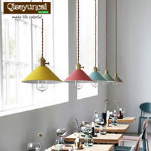 Qiseyuncai The Nordic minimalist modern creative Cafe Bar Restaurant bedroom Macarons umbrella Pendant lamp 2024 - buy cheap