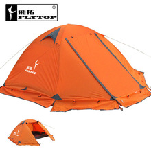 FLYTOP Aluminum Pole Double Layer 3 Person Use Waterproof Windproof Camping Tent Beach Tent Barraca With Snow Skirt 2024 - buy cheap