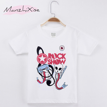 2019 Best Selling Children T-shirt Rock Show Print 100% Cotton White Boys Short T Shirts Kids Clothes Girls Tops Free Shipping 2024 - buy cheap