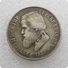 1886 БРАЗИЛИЯ 2000 копирование юбилейных монет-копия монет коллекционные монеты 2024 - купить недорого