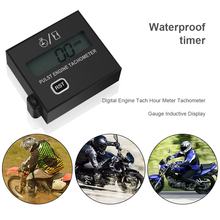 Waterproof induction digital tachometer gasoline engine clip style tach hour meter motorcycle chainsaw lawn mower speedometer 2024 - buy cheap