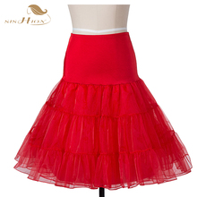 Tutu Skirt New Fashion High Waist Retro Vintage Petticoat Crinoline Underskirt Faldas Red White Black Skirts jupe femme VD0134 2024 - buy cheap