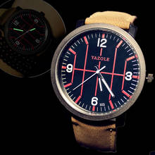 2020 New YAZOLE Men Watch Men Sports Watches Top Brand Luxury Wristwatch Male Clock Quartz Watch Leather Band relogio masculino 2024 - buy cheap
