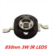 100 Pcs  3W Infrared IR 850nm High Power LED Bead Emitter DC1.8-2.2V CCTV Camera IR Diode for Security Black LEDs 2024 - buy cheap