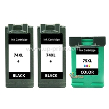 UP 3 remanufactured Ink Cartridge For HP 74 xl CB336WN   75XL CB338WN Refilled Ink Cart Phtotsmart C4225 C4240 C4280 C4380 2024 - buy cheap